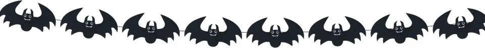 rubies-fledermaus-girlande-schwarz-filz-wackelaugen-halloween image 1