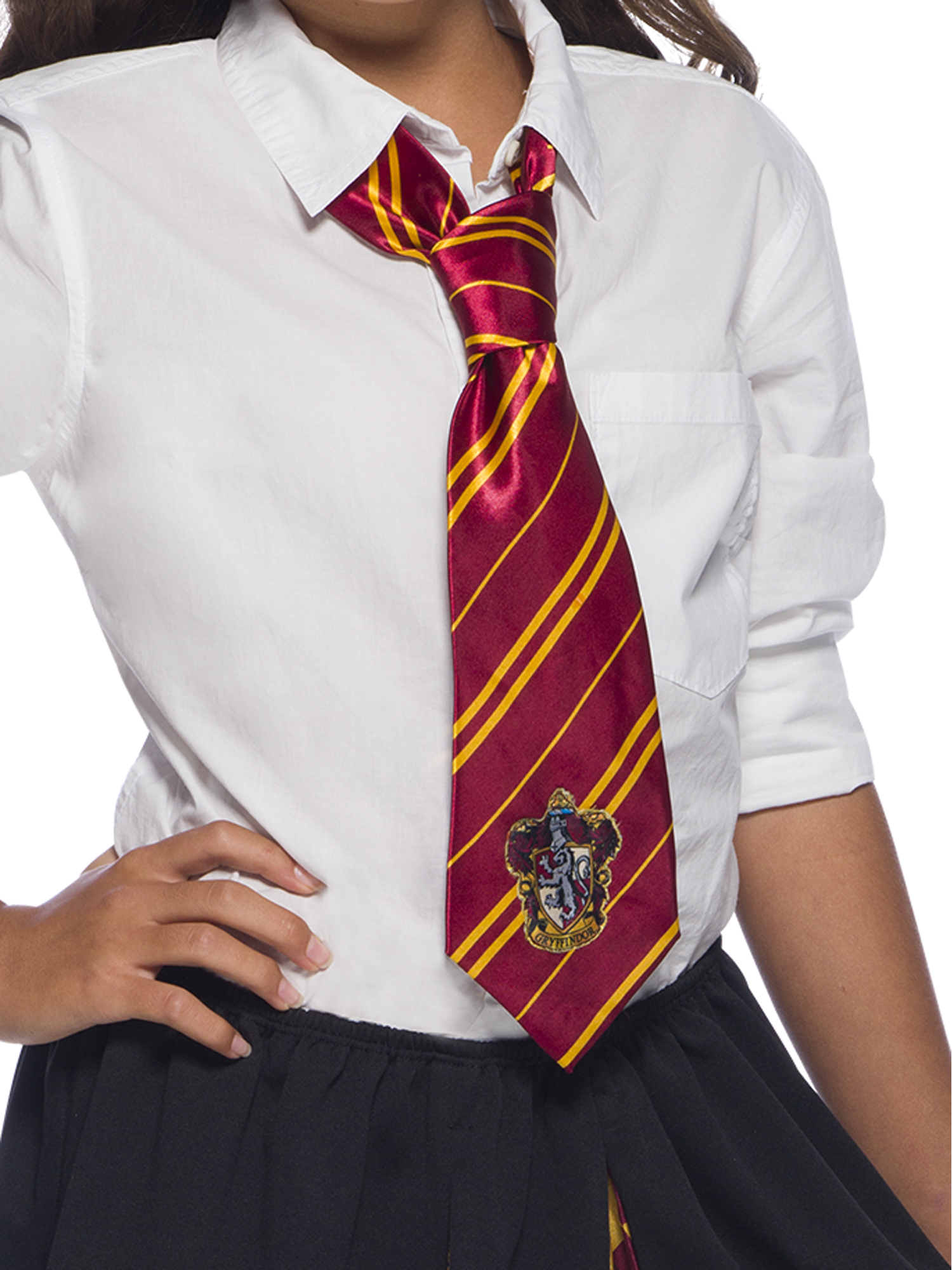 rubies-gryffondor-krawatte-harry-potter-kost-m-rot-gelb-satin image 3