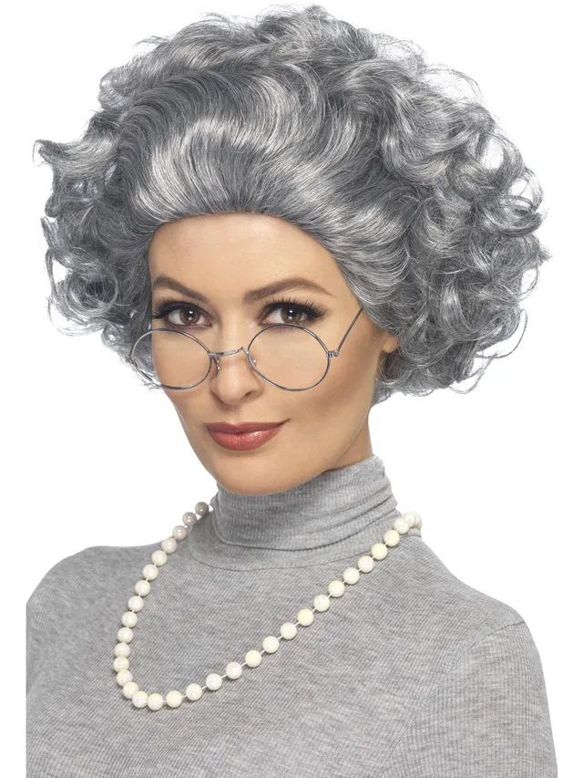 smiffys-fever-granny-kit-oma-kost-m-grau-per-cke-brille-kette image 1