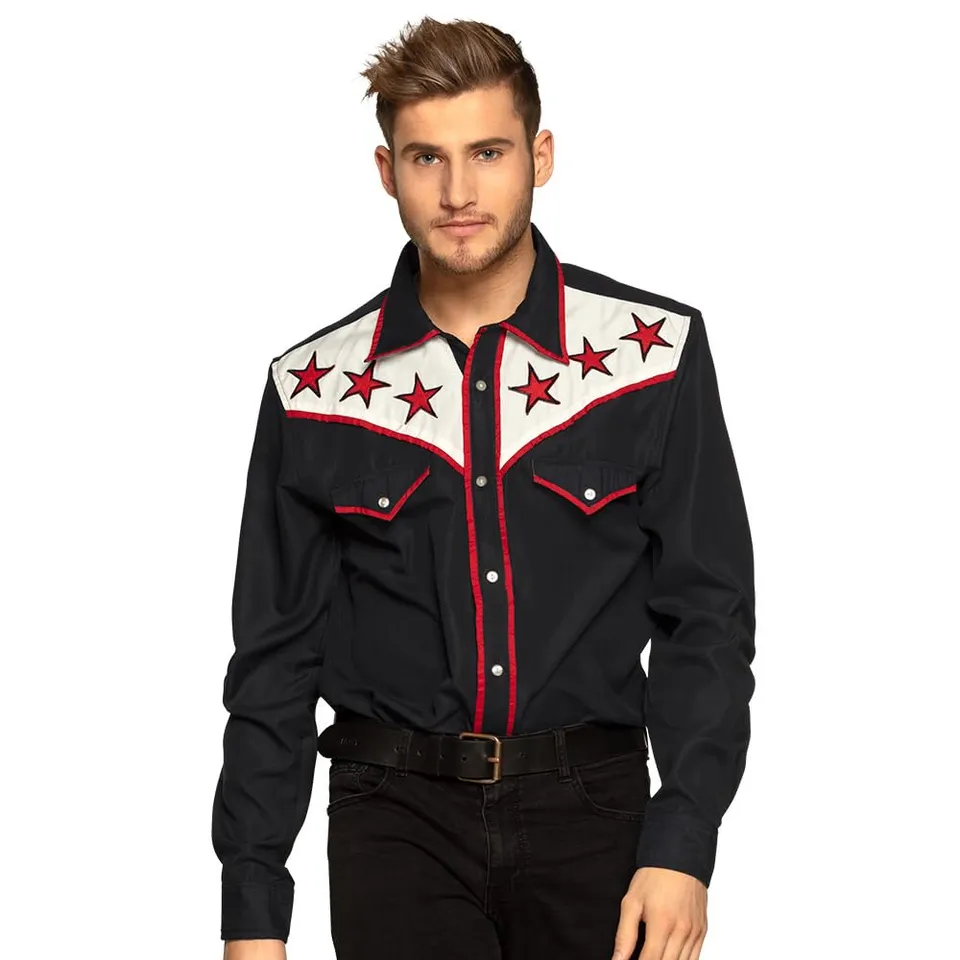 boland-costumes-cowboy-hemd-herren-m-wei-rot-sterne image 1
