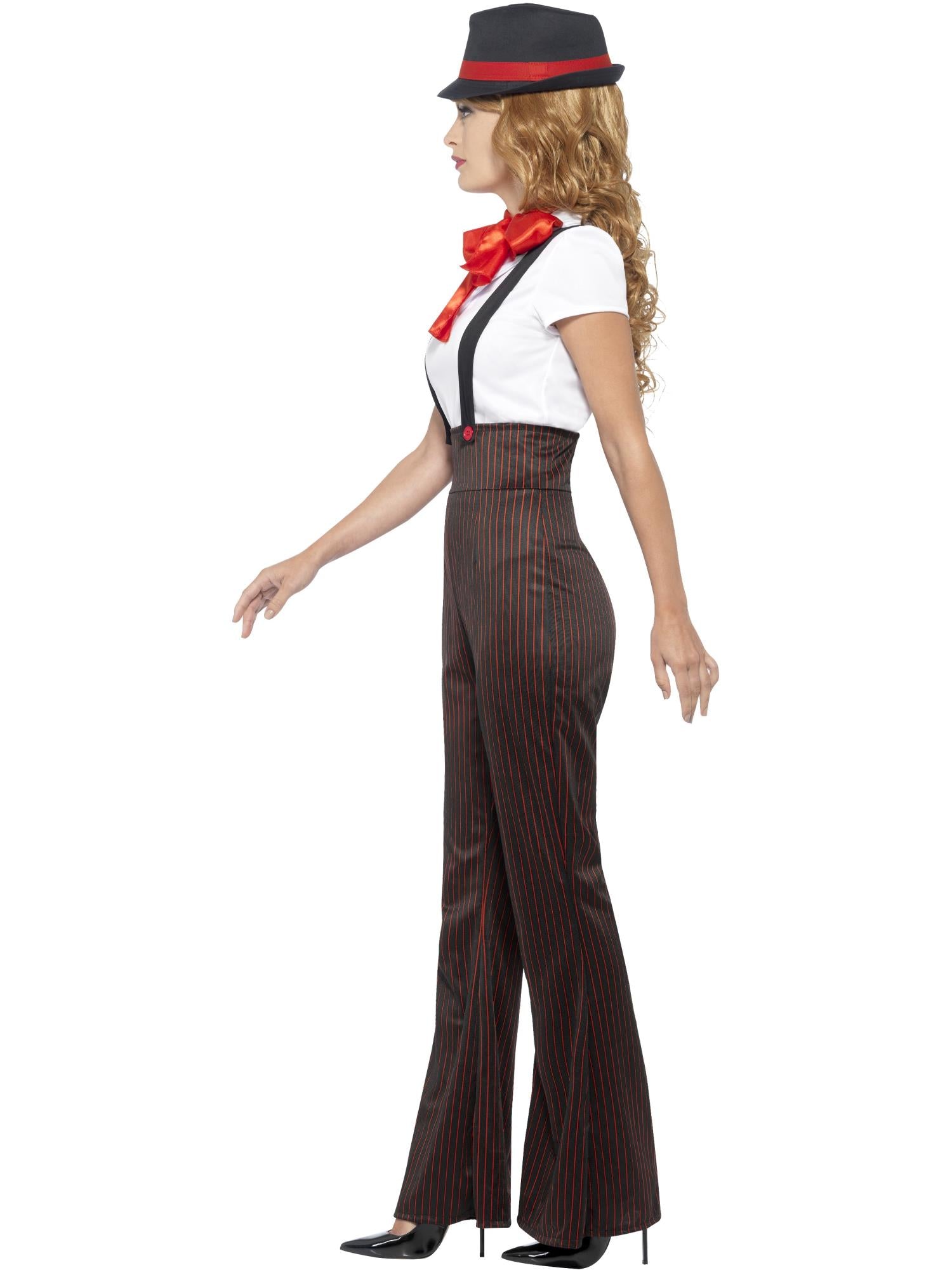 smiffys-fever-gangster-kost-m-damen-schwarz-rot-4-tlg image 3