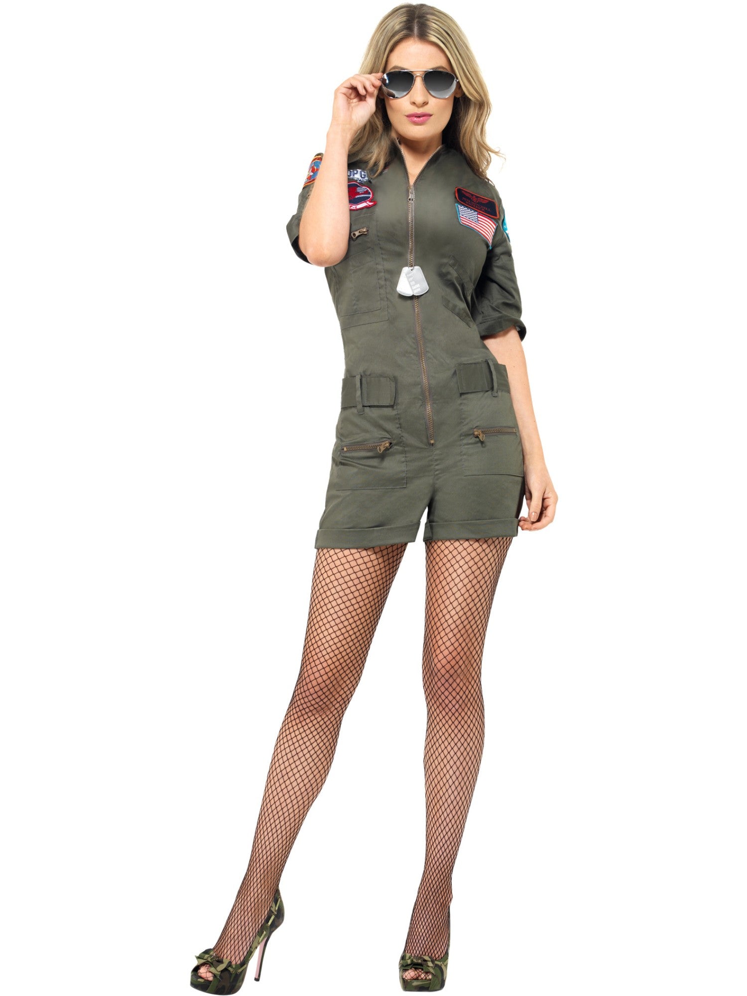 smiffys-fever-top-gun-flieger-kost-m-damen-gr-n-s-m image 4