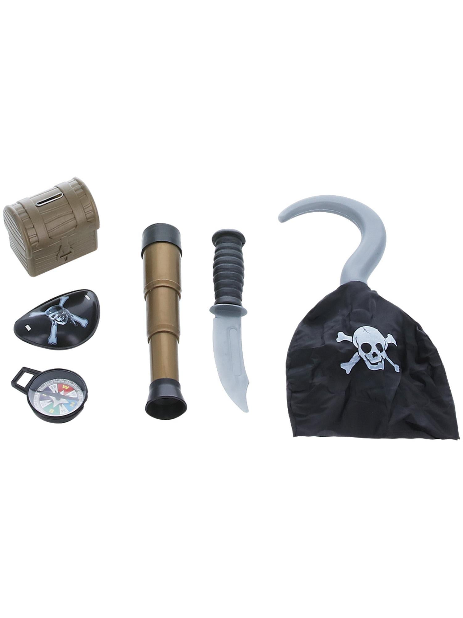 smiffys-fever-piraten-set-mit-kompass-6-teilig-zubeh-r image 1