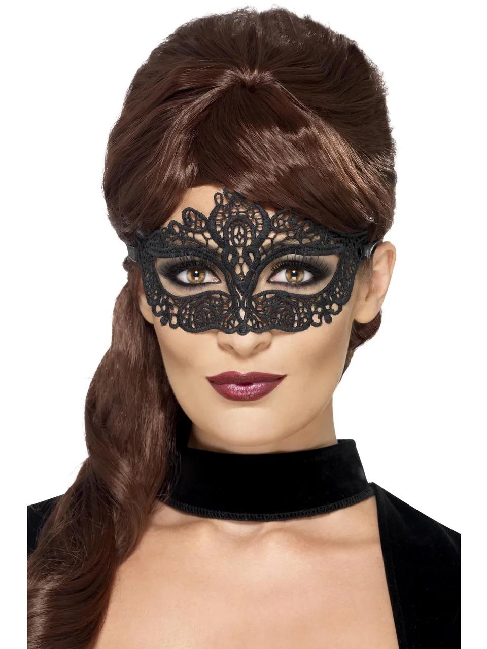 smiffys-fever-spitze-augenmaske-schwarz-damen-einheitsgr image 1