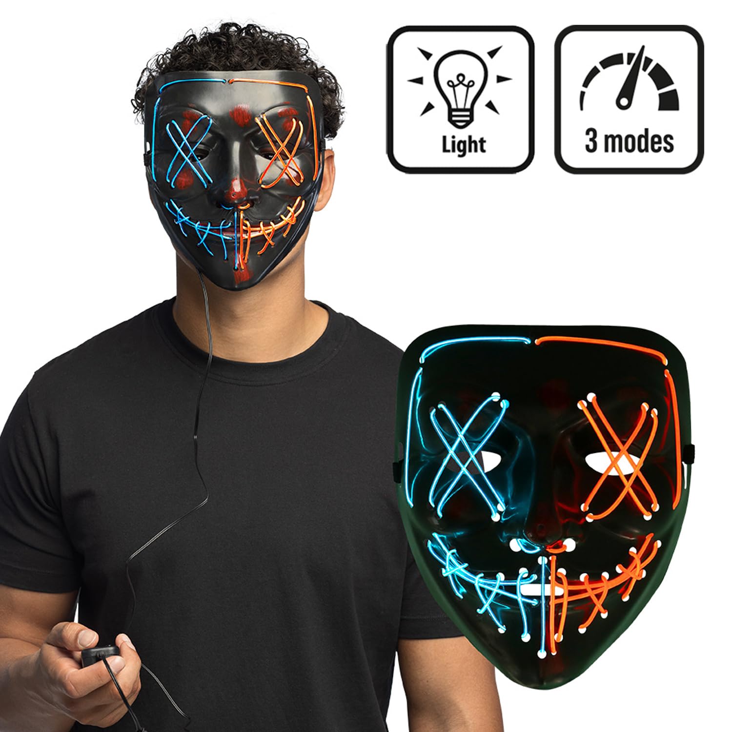 boland-killer-smile-led-horror-maske-gesichtsmaske-mit-licht image 3