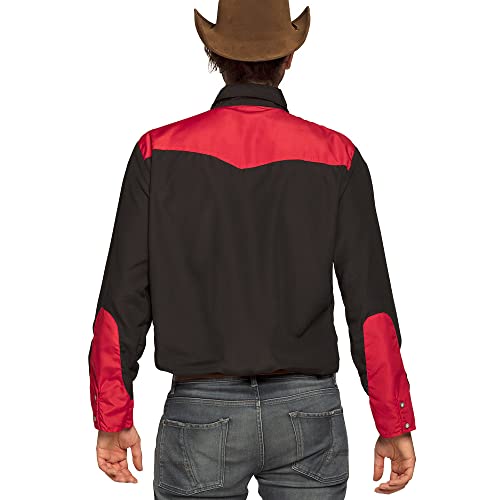 boland-costumes-westernhemd-cowboyhemd-herren-m-schwarz-rot-fransen image 7