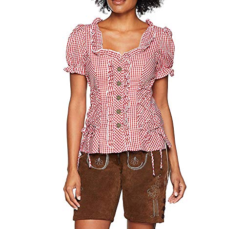 rubie-s-deluxe-adelheid-bluse-damen-38-rot-kariert image 6