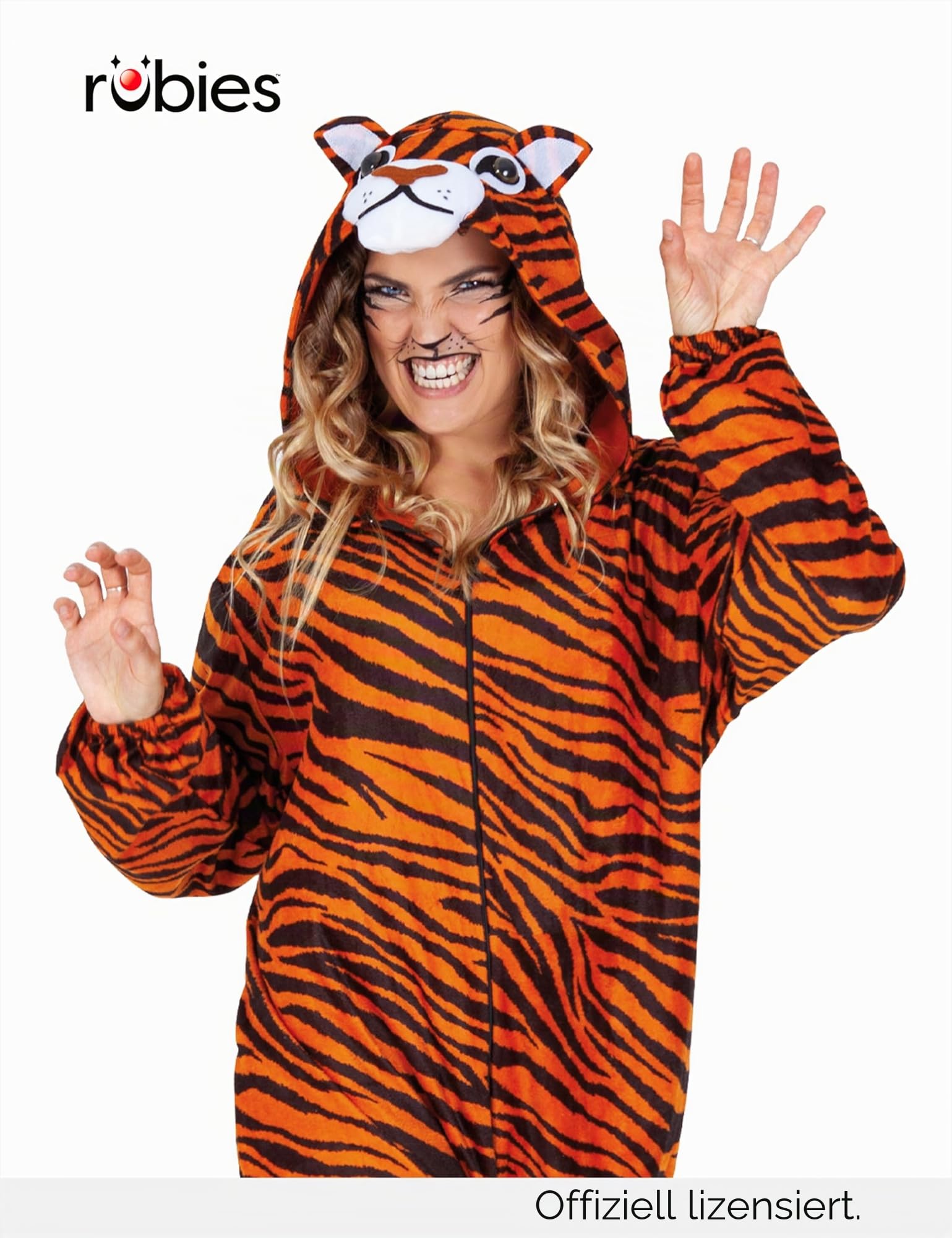 rubie-s-deluxe-tiger-kost-m-erwachsene-einheitsgr-e-mit-kapuze image 3