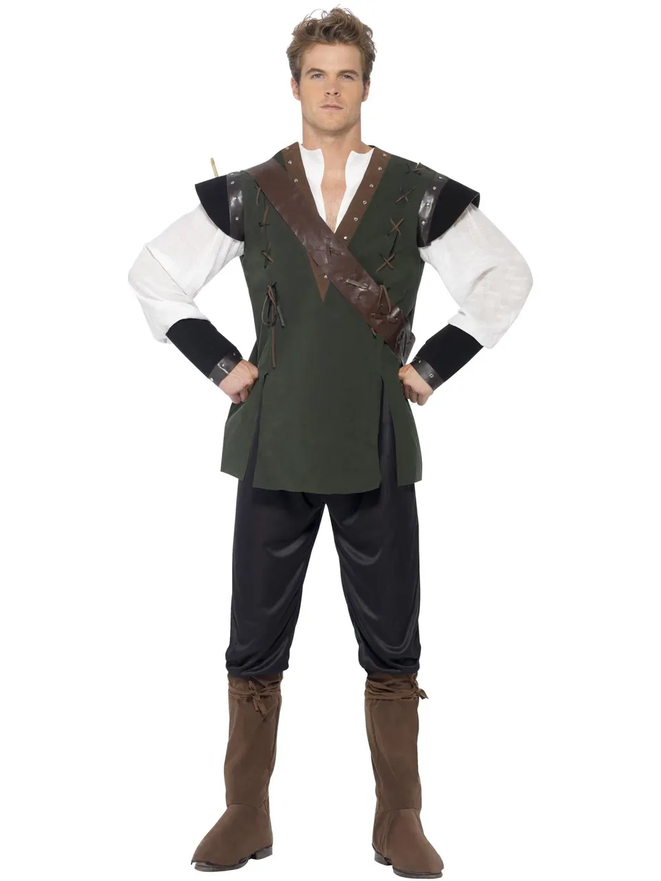 smiffys-fever-robin-hood-herrenkost-m-gr-m-gr-n-5-tlg image 1