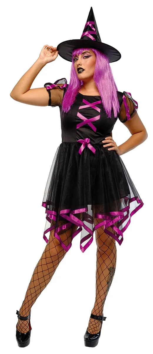 rubie-s-deluxe-cuca-neon-hexenkost-m-damen-rosa image 1