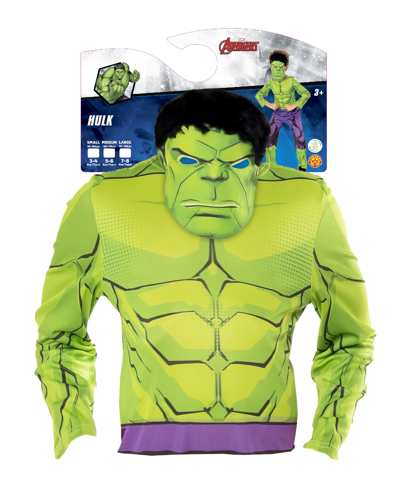 rubies-hulk-kost-m-green-collection-kinder-mit-maske image 4