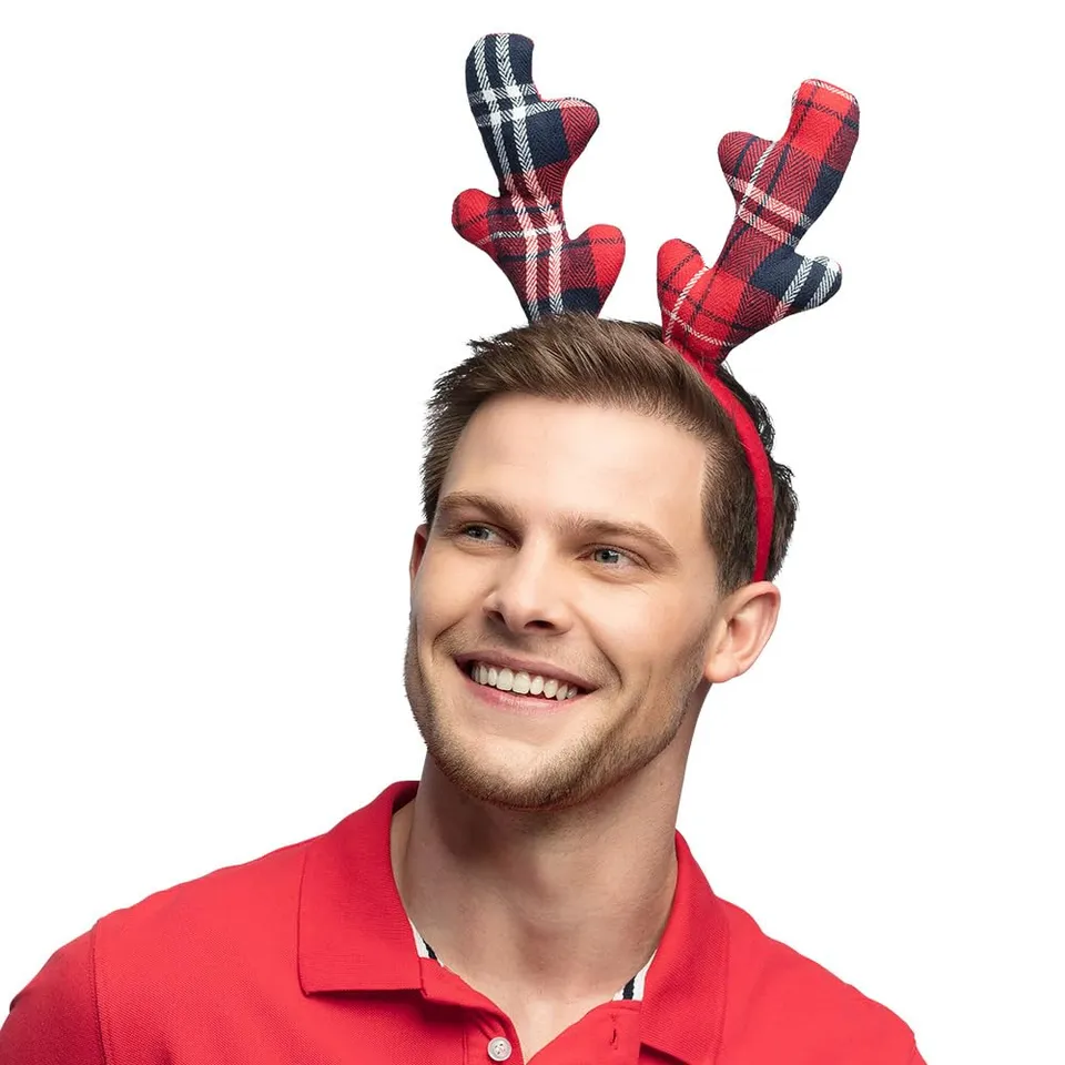 boland-haarreif-tartan-reindeer-rentier-karo-kost-m image 1