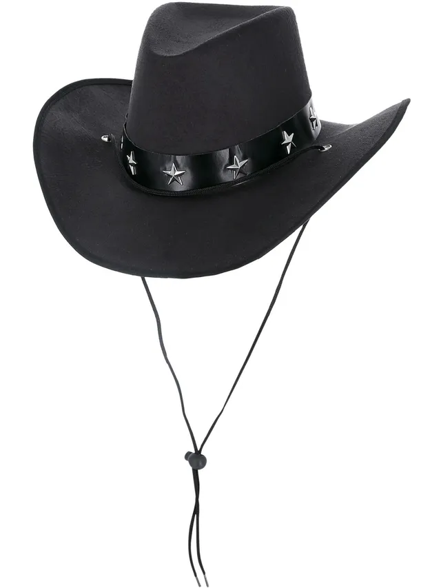 smiffys-fever-western-cowboyhut-schwarz-sternband-unisex image 1