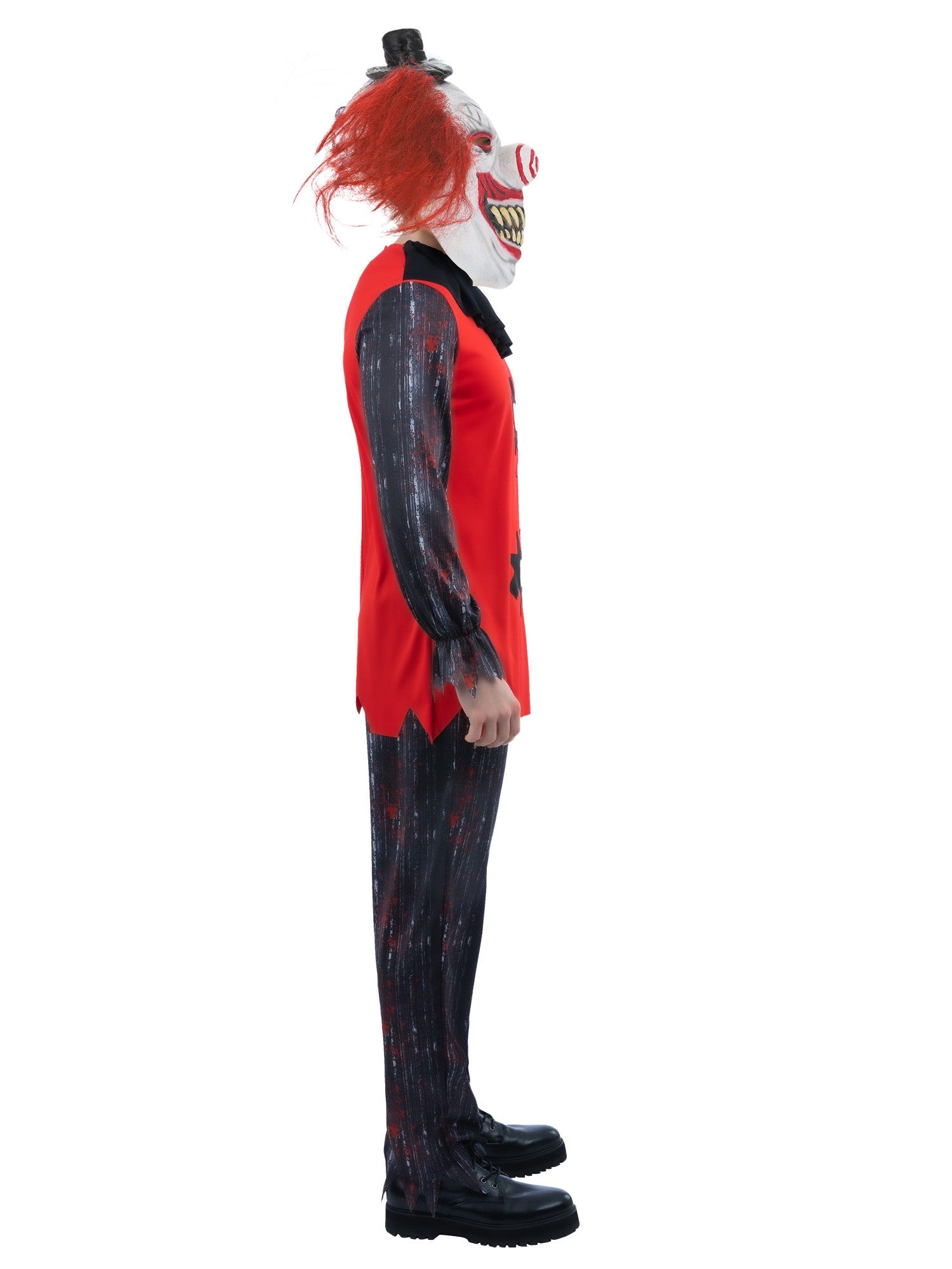 smiffys-fever-jester-chuckles-clown-kost-m-herren-rot-schwarz image 3