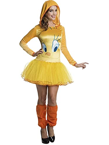 rubie-s-deluxe-tweety-kost-m-kleid-s-kapuze-gelb-damen image 6