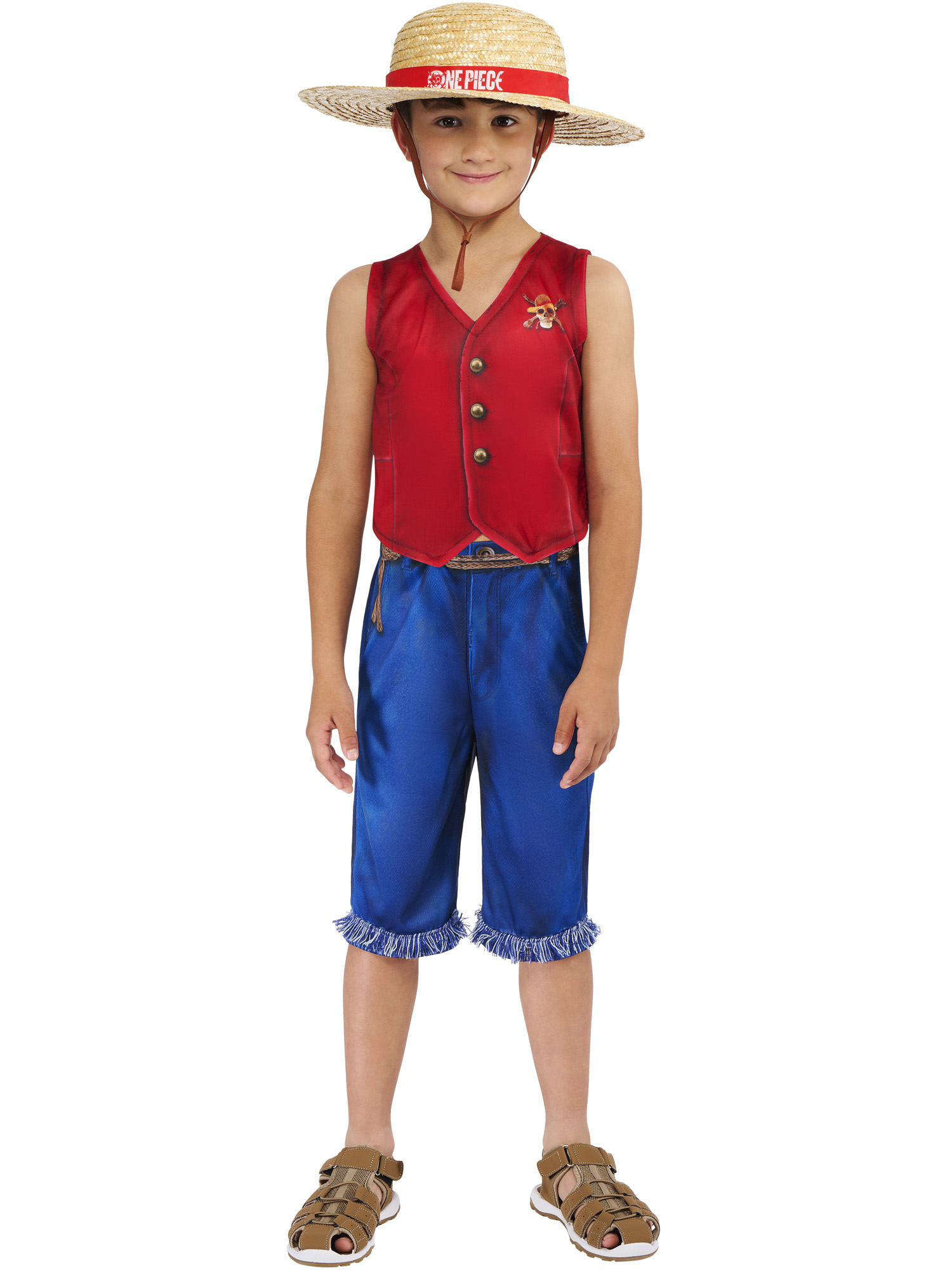 rubies-luffy-kost-m-kinder-classic-one-piece-mit-hut image 2