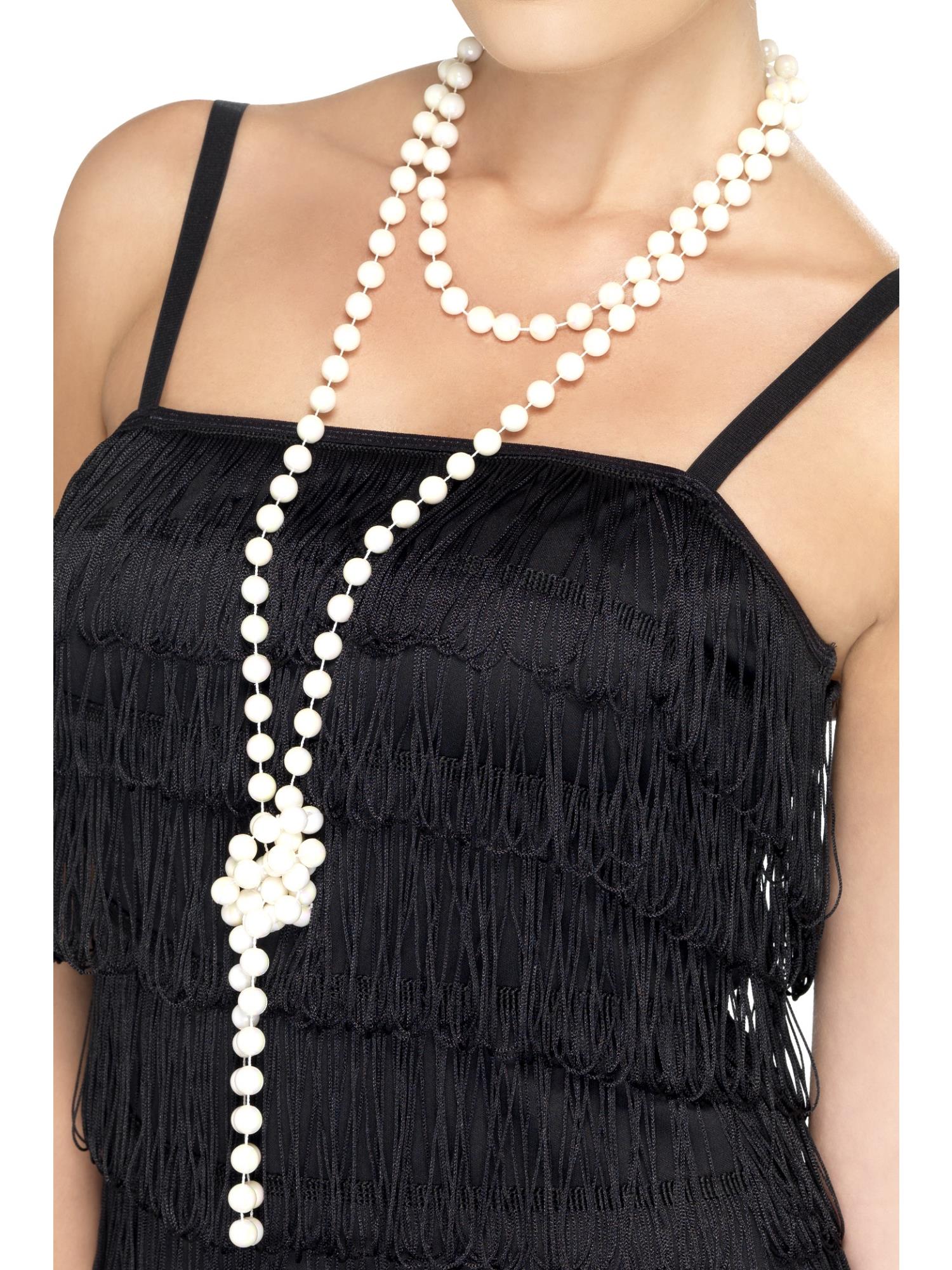 smiffys-fever-pearl-necklace-perlenkette-creme-20er-jahre image 1