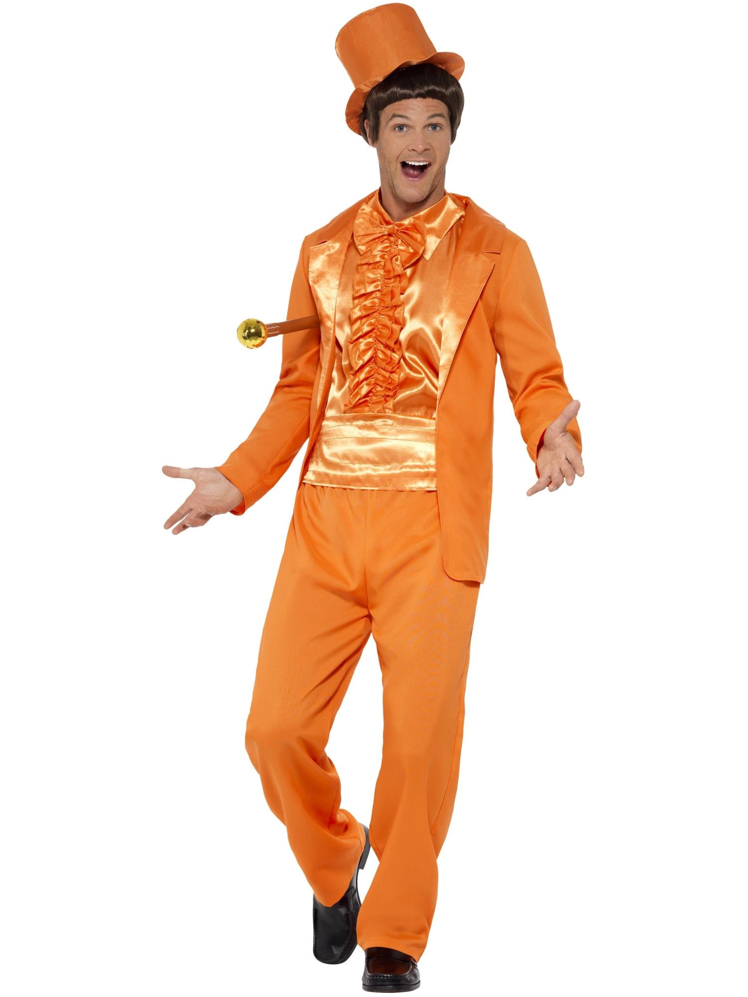 smiffys-fever-90s-stupid-tuxedo-herren-kost-m-orange-4-tlg image 4