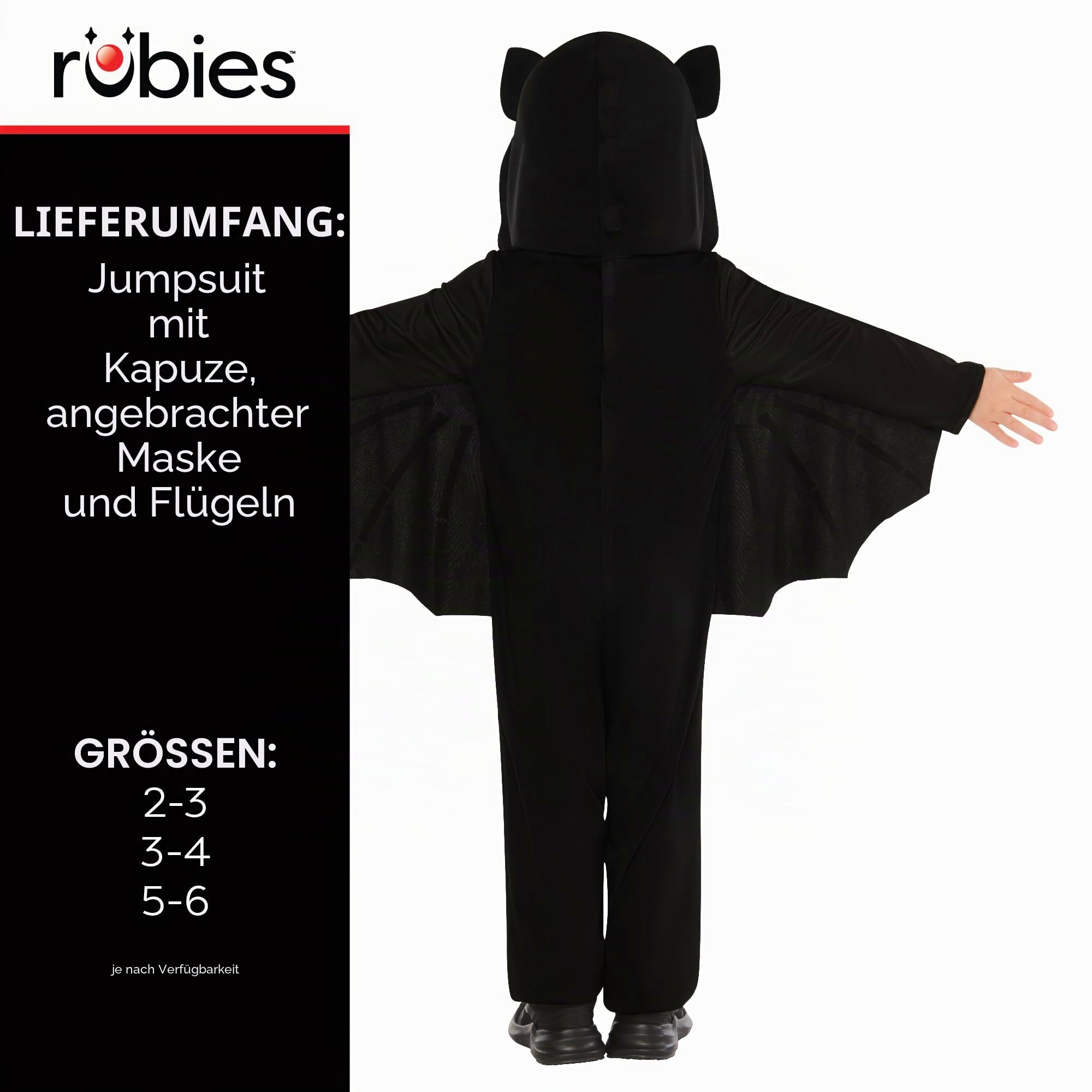 rubie-s-deluxe-skeleton-bat-kinderkost-m-5-6-jahre image 2