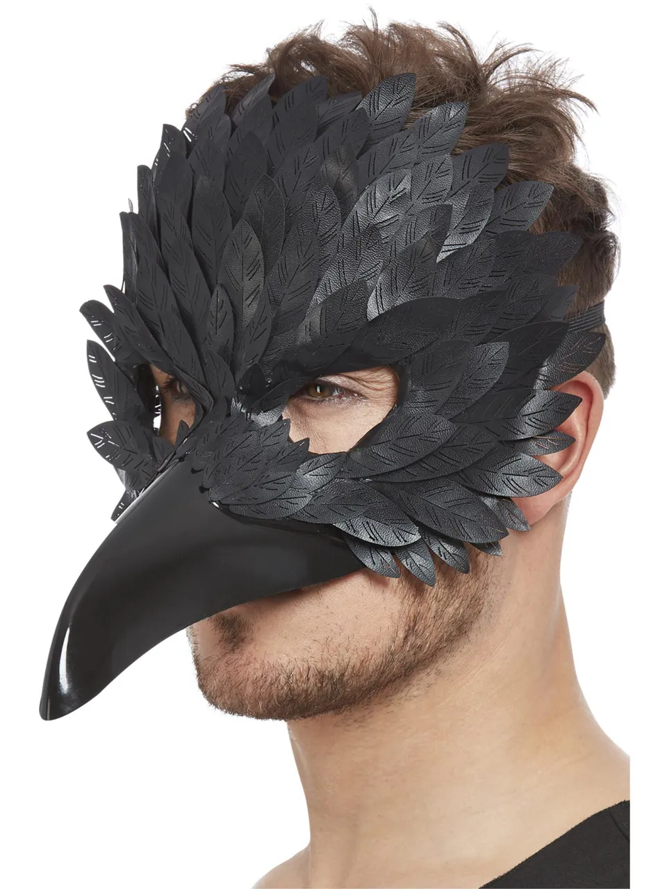 smiffys-fever-raven-maske-rabe-schwarz-einheitsgr-e image 1
