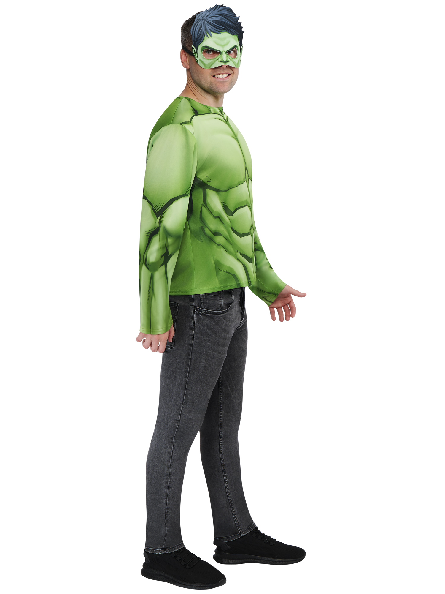 rubies-d-guisements-hulk-top-maske-kost-m-m-l-gr-n image 3