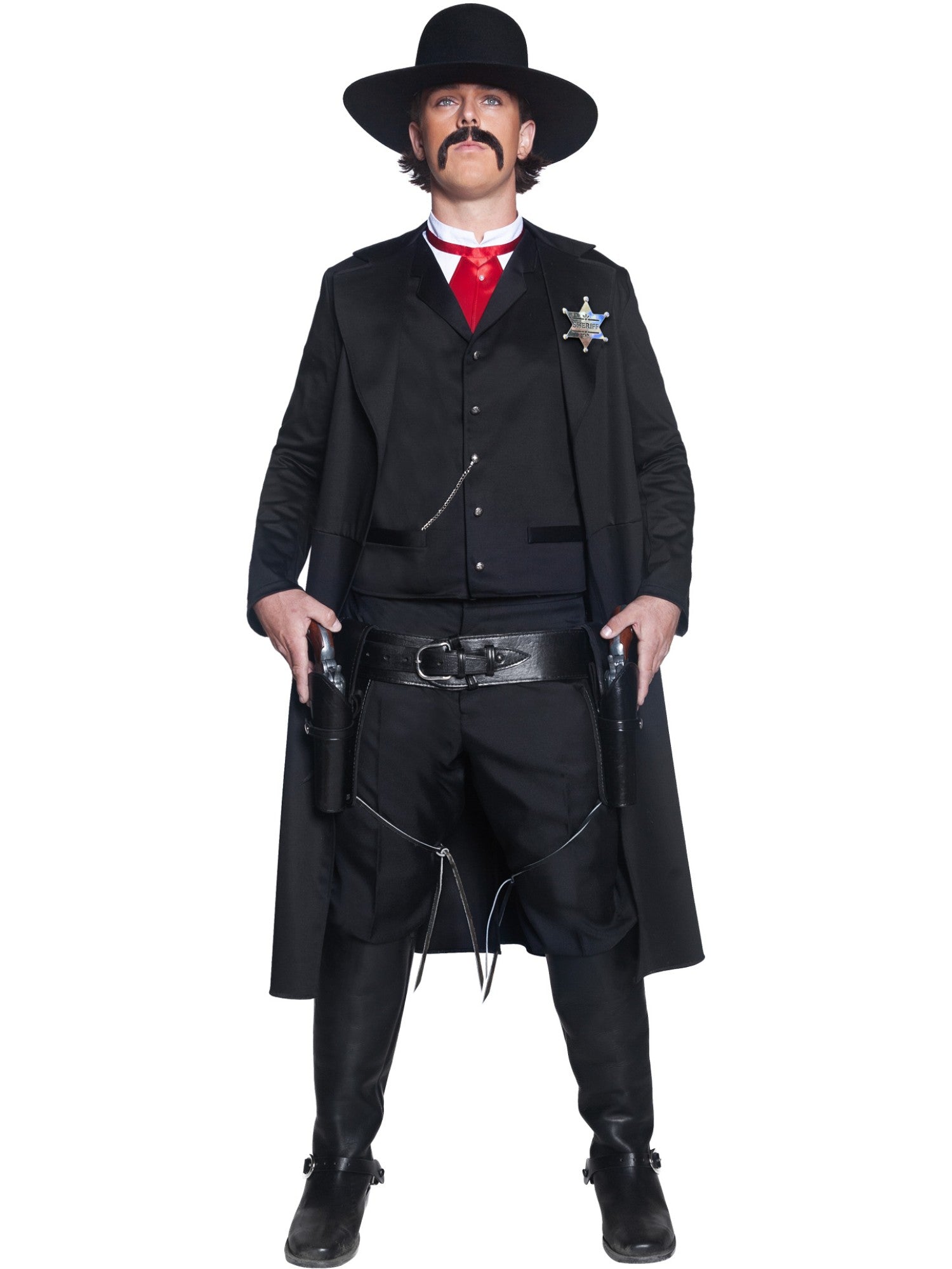 smiffys-fever-western-sheriff-kost-m-schwarz-rot-herren image 4