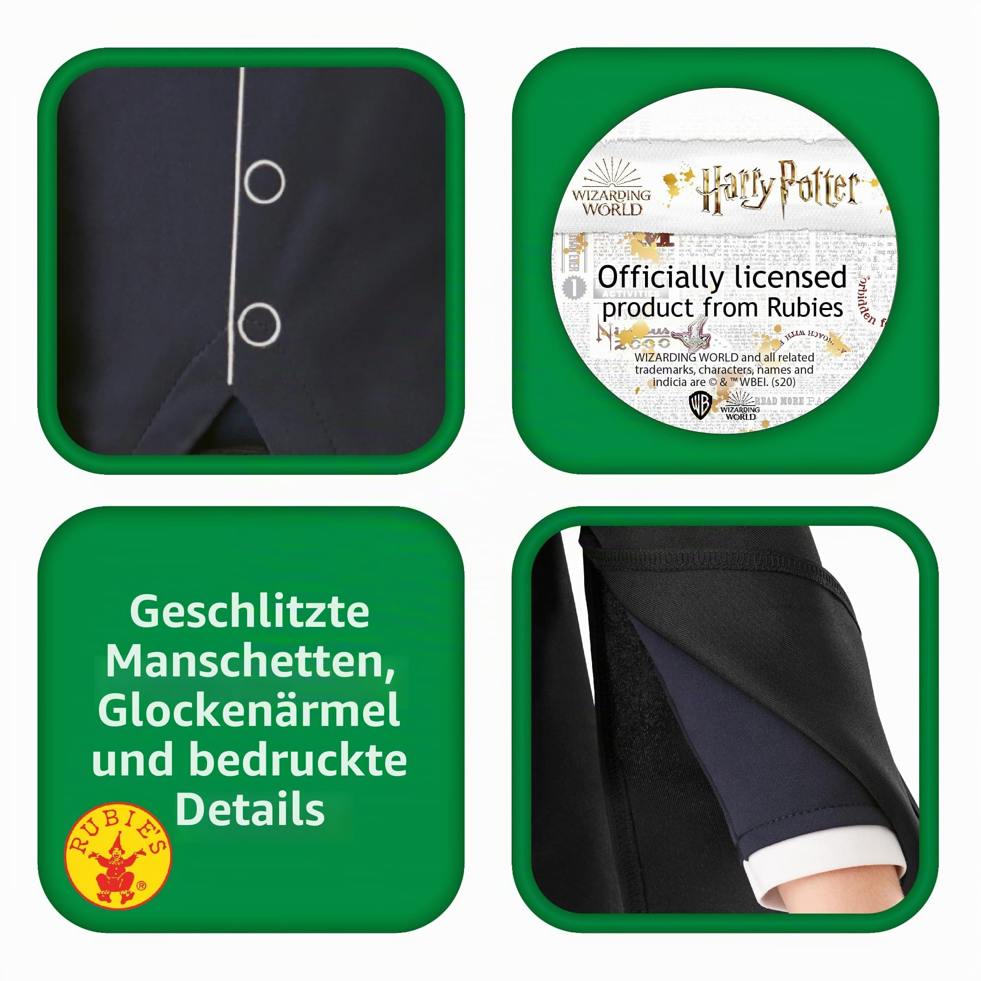 rubie-s-deluxe-snape-robe-kinder-m-5-6-jahre-zauberer-kost-m image 3