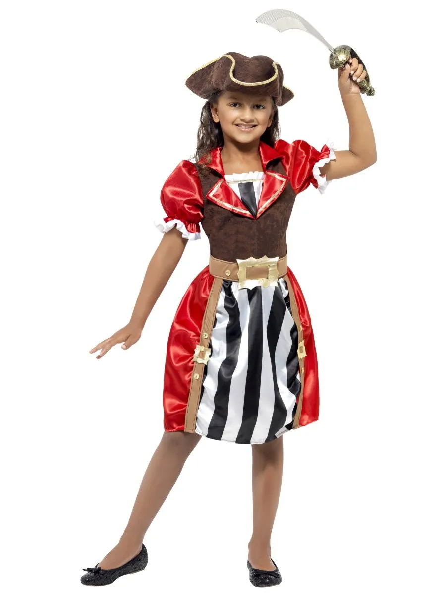 smiffys-fever-piratenkapit-n-m-dchenkost-m-rot-4-6-jahre image 1