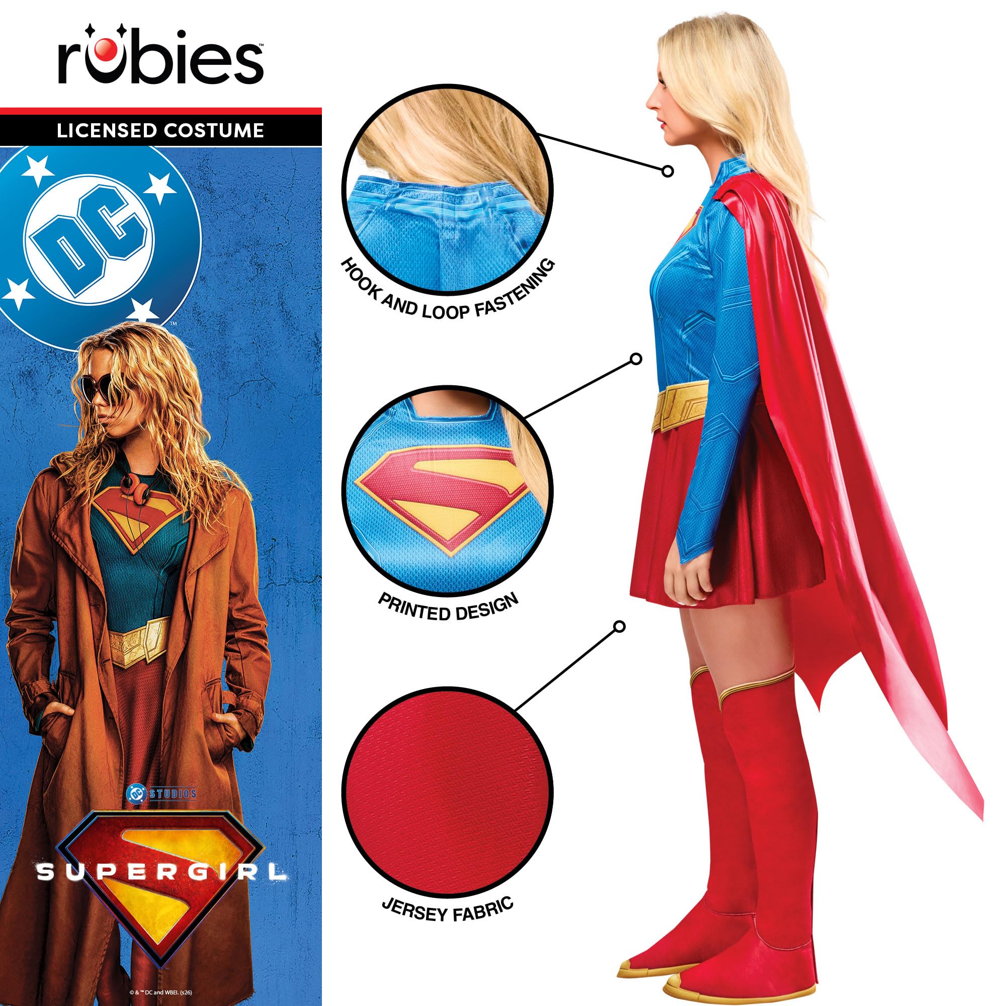 rubie-s-deluxe-supergirl-kost-m-damen-xl-kleid image 4