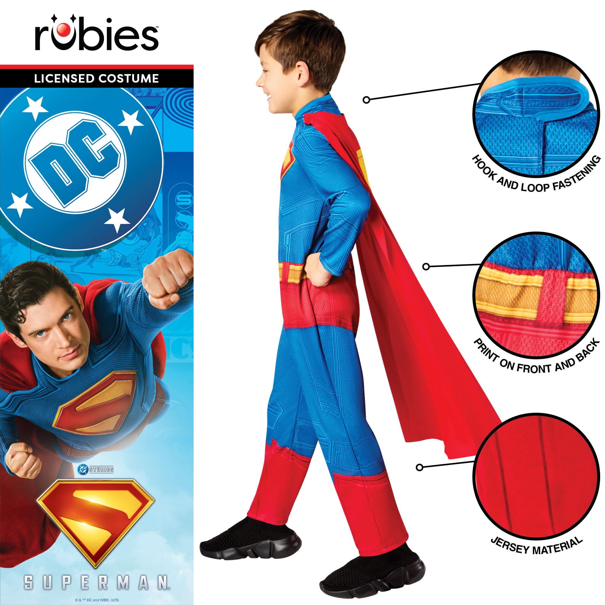 rubie-s-deluxe-dc-superman-kost-m-kinder-7-8-jahre image 4