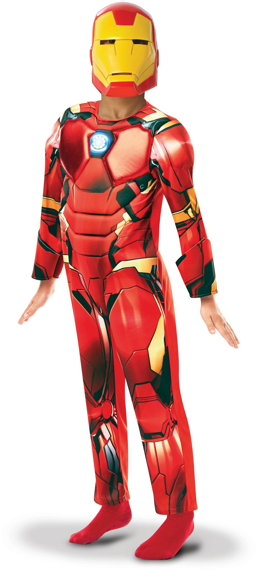 rubies-iron-man-kost-m-luxe-rot-gold-mit-maske-kinder image 1