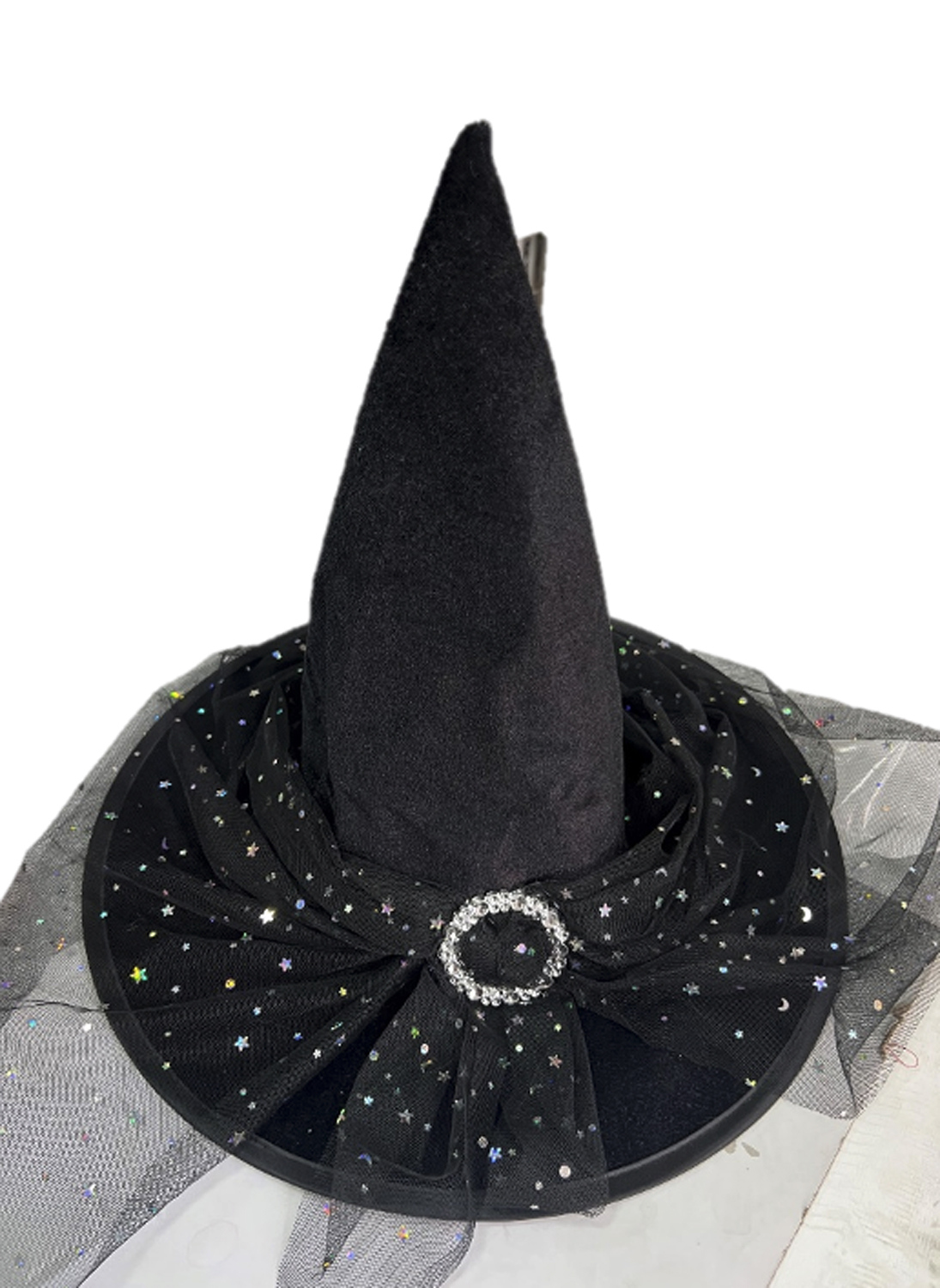 rubies-hexenhut-erwachsene-schwarz-mit-t-ll-halloween image 2