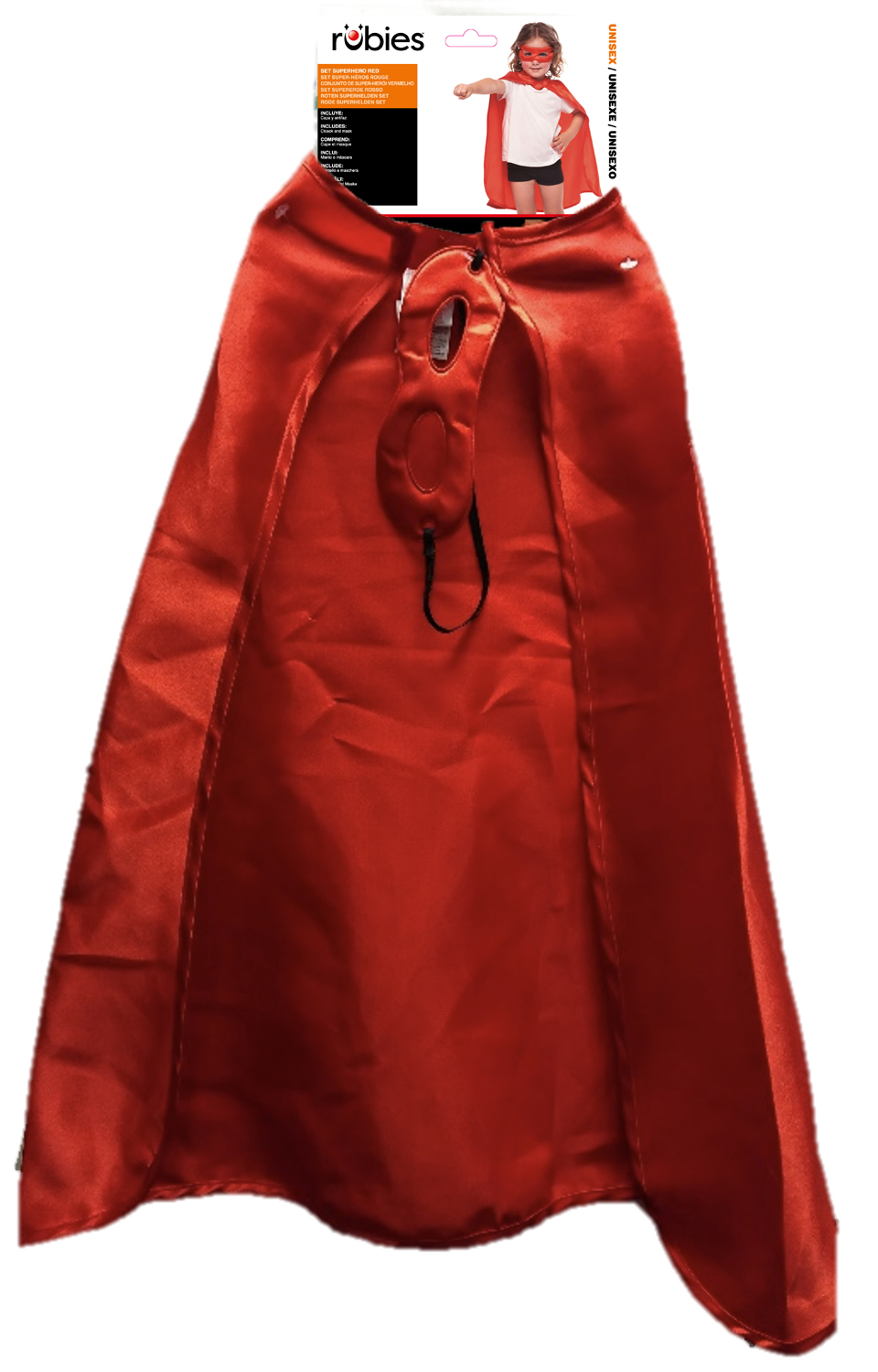 rubies-superheld-cape-und-maske-rot-einheitsgr-e image 2