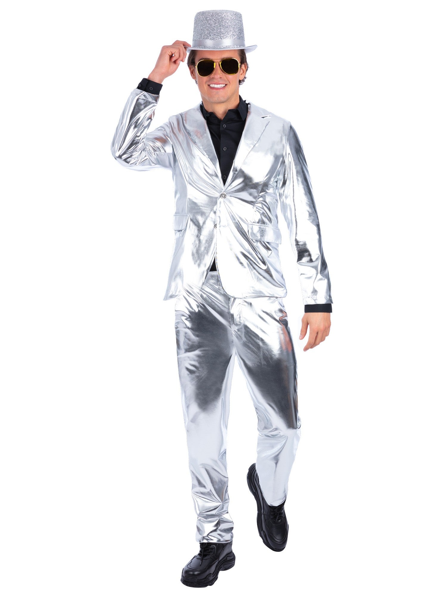 smiffys-fever-sterling-silver-jacket-blazer-silber-l image 4