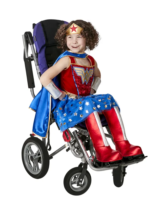 rubies-wonder-woman-kost-m-f-r-kinder-mit-cape-adaptiert image 1