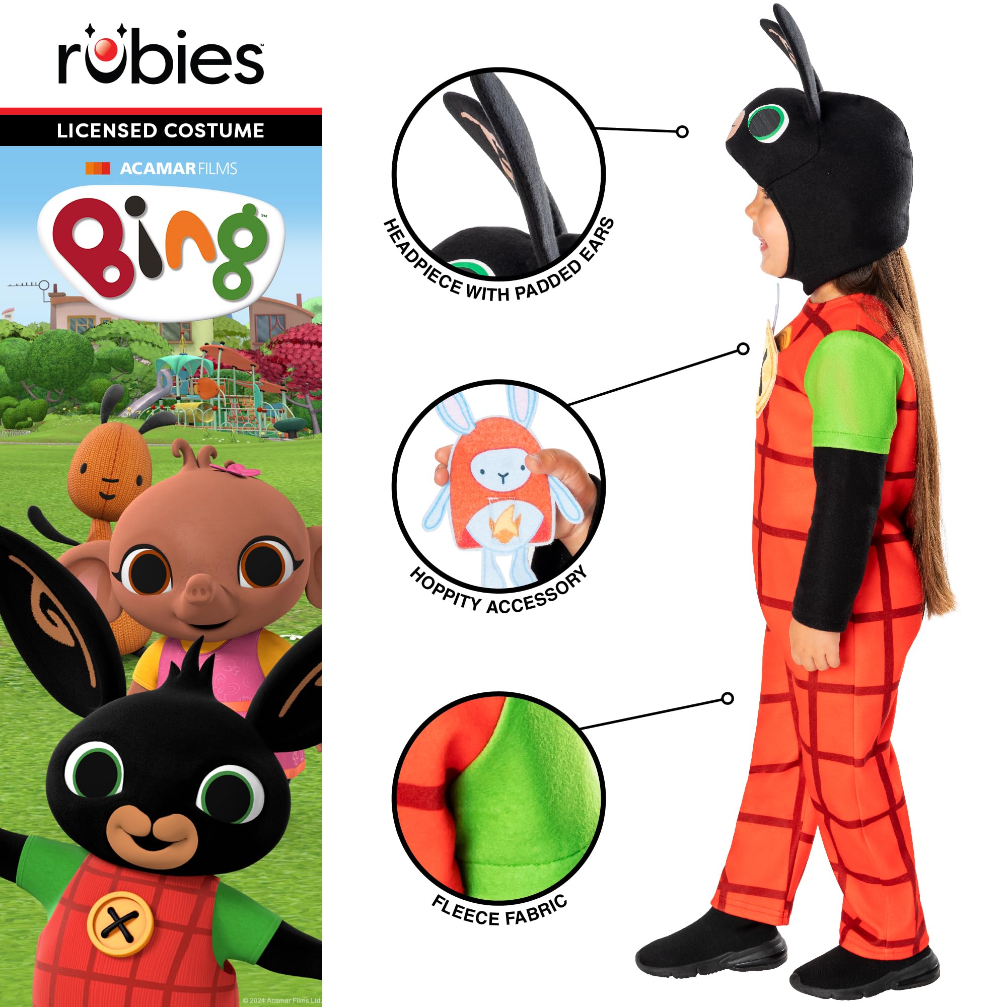 rubie-s-deluxe-bing-kinderkost-m-2-3-jahre-hasen-verkleidung image 3