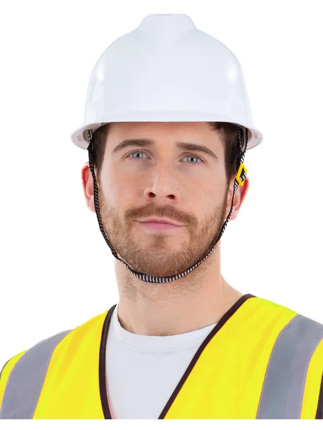 smiffys-fever-bauhelm-wei-verstellbar-bauarbeiter-helm image 1