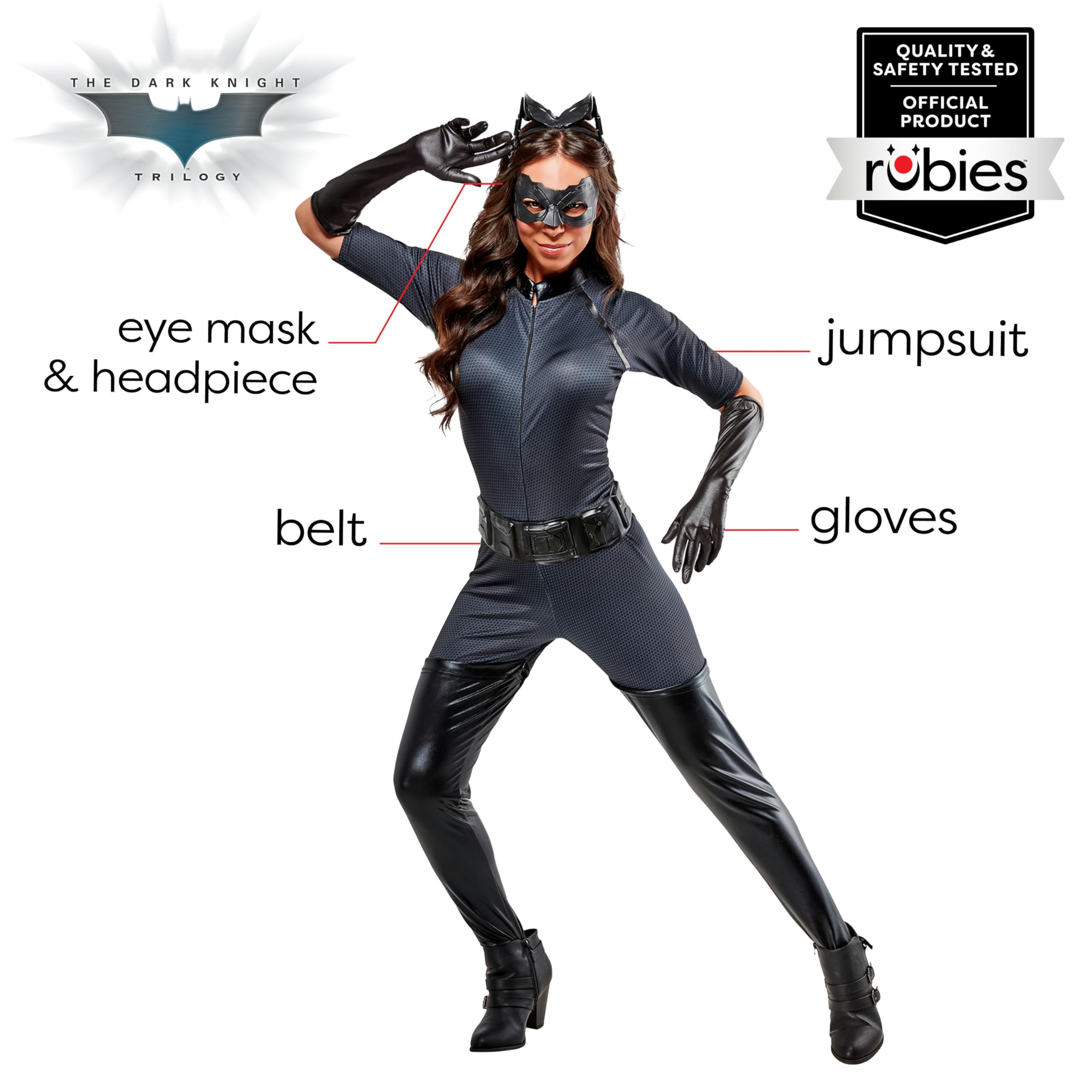rubie-s-catwoman-kost-m-damen-m-schwarz-overall-mit-maske image 2