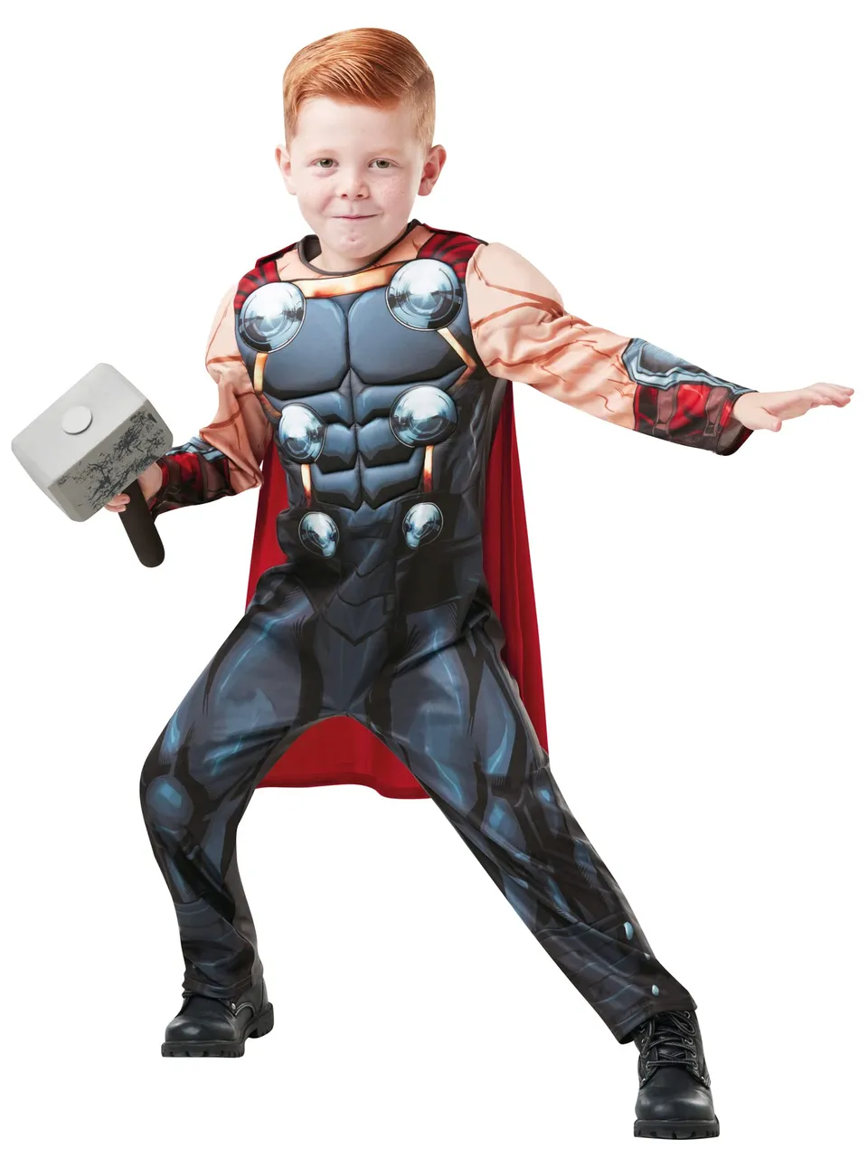 rubie-s-deluxe-thor-kinderkost-m-3-4-jahre-mit-hammer image 1