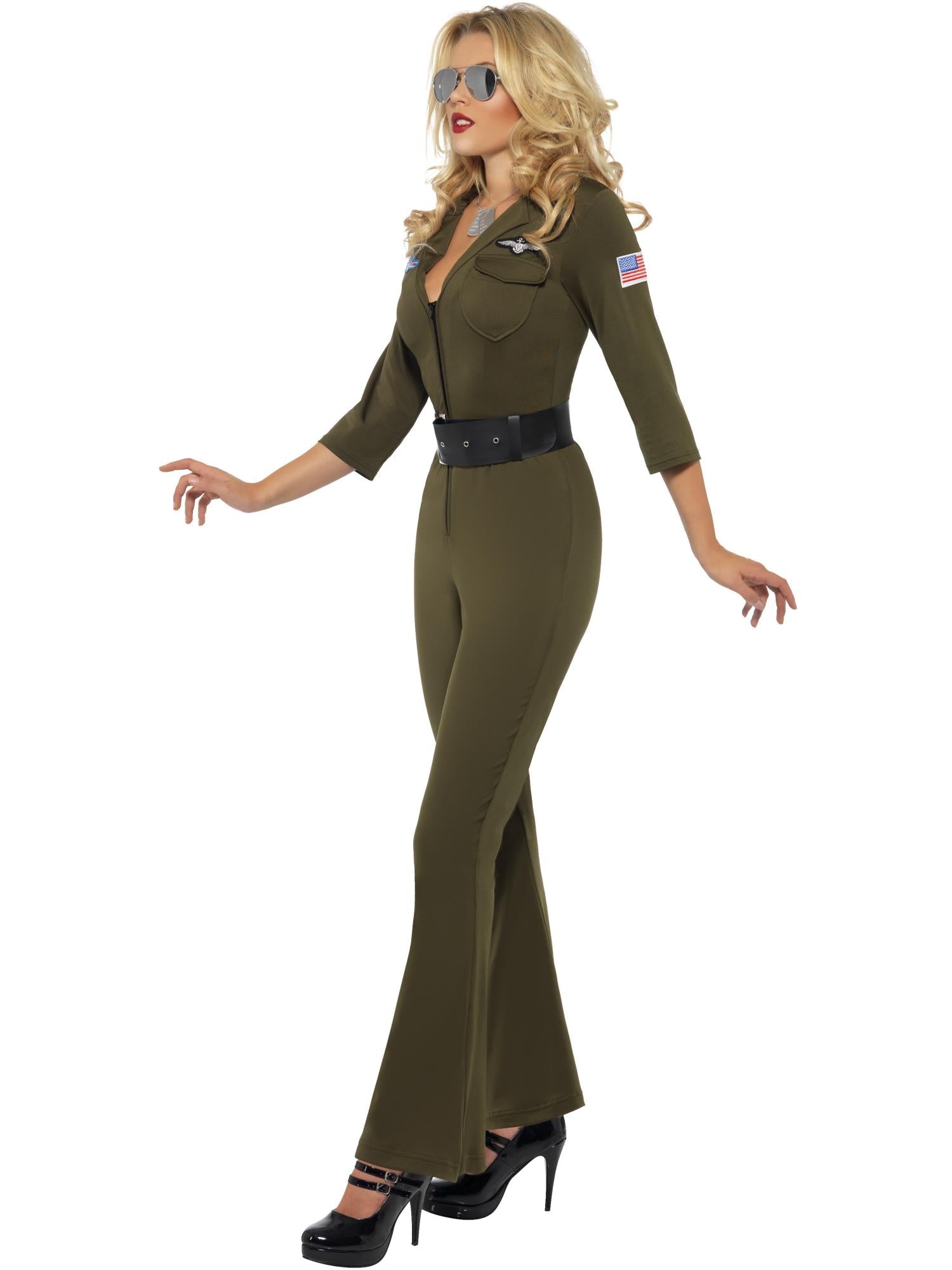 smiffys-fever-top-gun-aviator-kost-m-damen-gr-n-s image 3