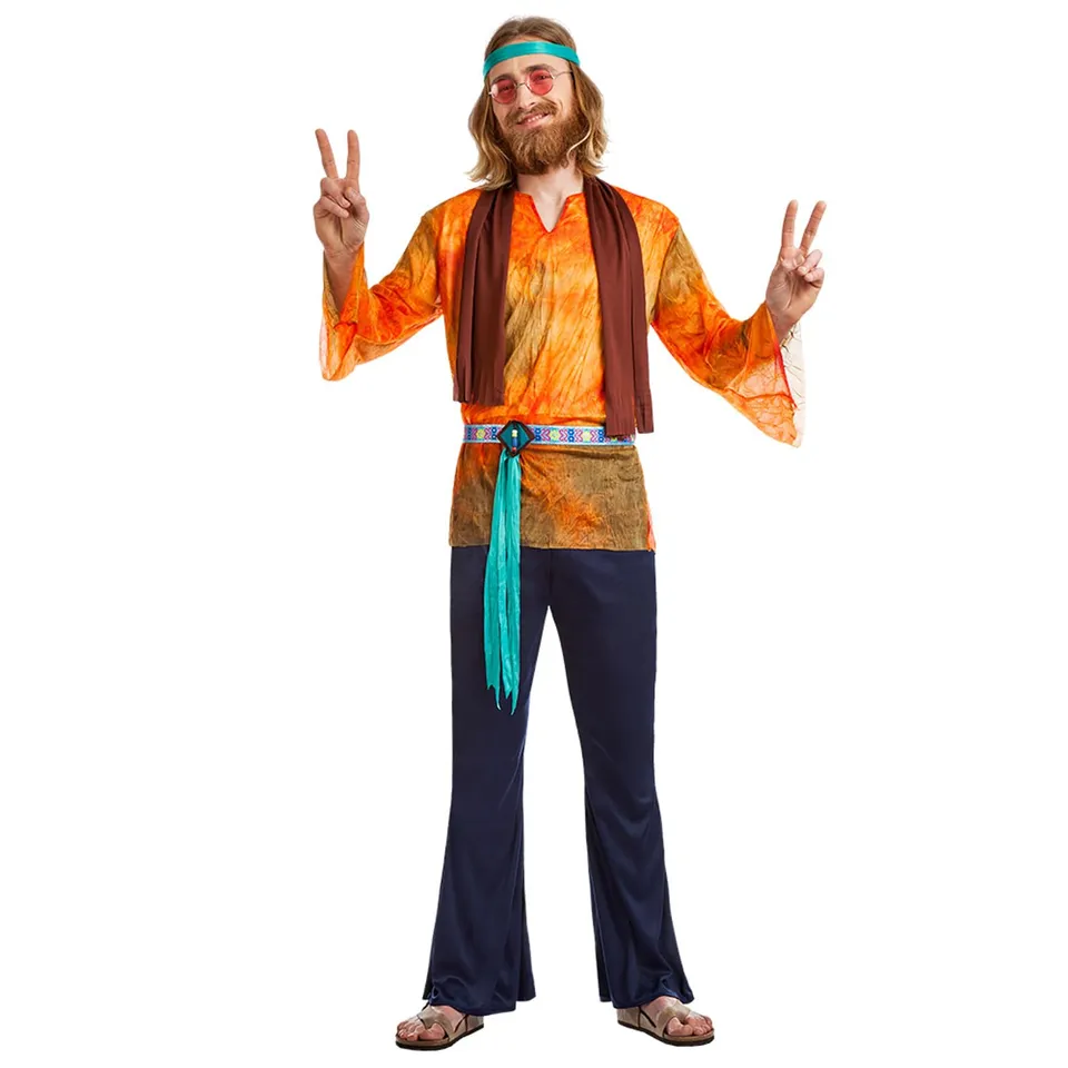 boland-hippie-buzz-kost-m-herren-5-teilig-flower-power-m-l image 1