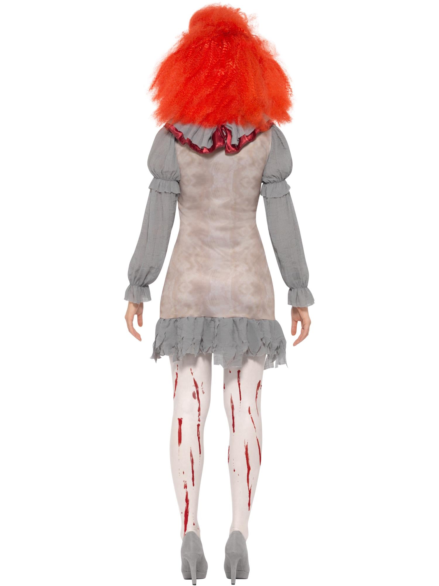 smiffys-fever-vintage-clown-lady-kost-m-damen-grau-rot-m image 2