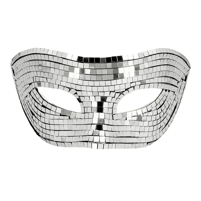 boland-masks-disco-augenmaske-silber-mosaik-verspiegelt image 1