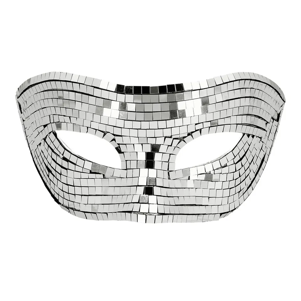 boland-masks-disco-augenmaske-silber-mosaik-verspiegelt image 1