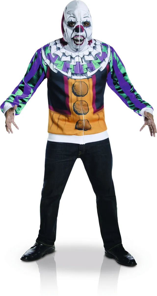 rubies-es-clown-kost-m-jacke-mit-kapuze-bedruckt image 1