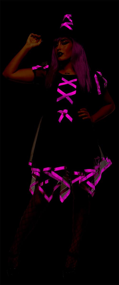rubie-s-deluxe-cuca-neon-hexenkost-m-damen-rosa image 2