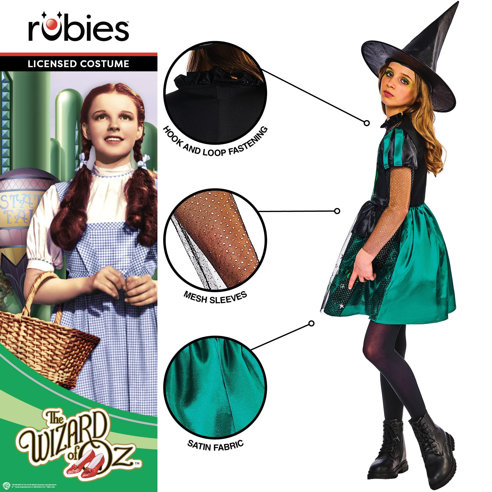 rubie-s-deluxe-wicked-witch-kost-m-kinder-7-8-jahre image 4