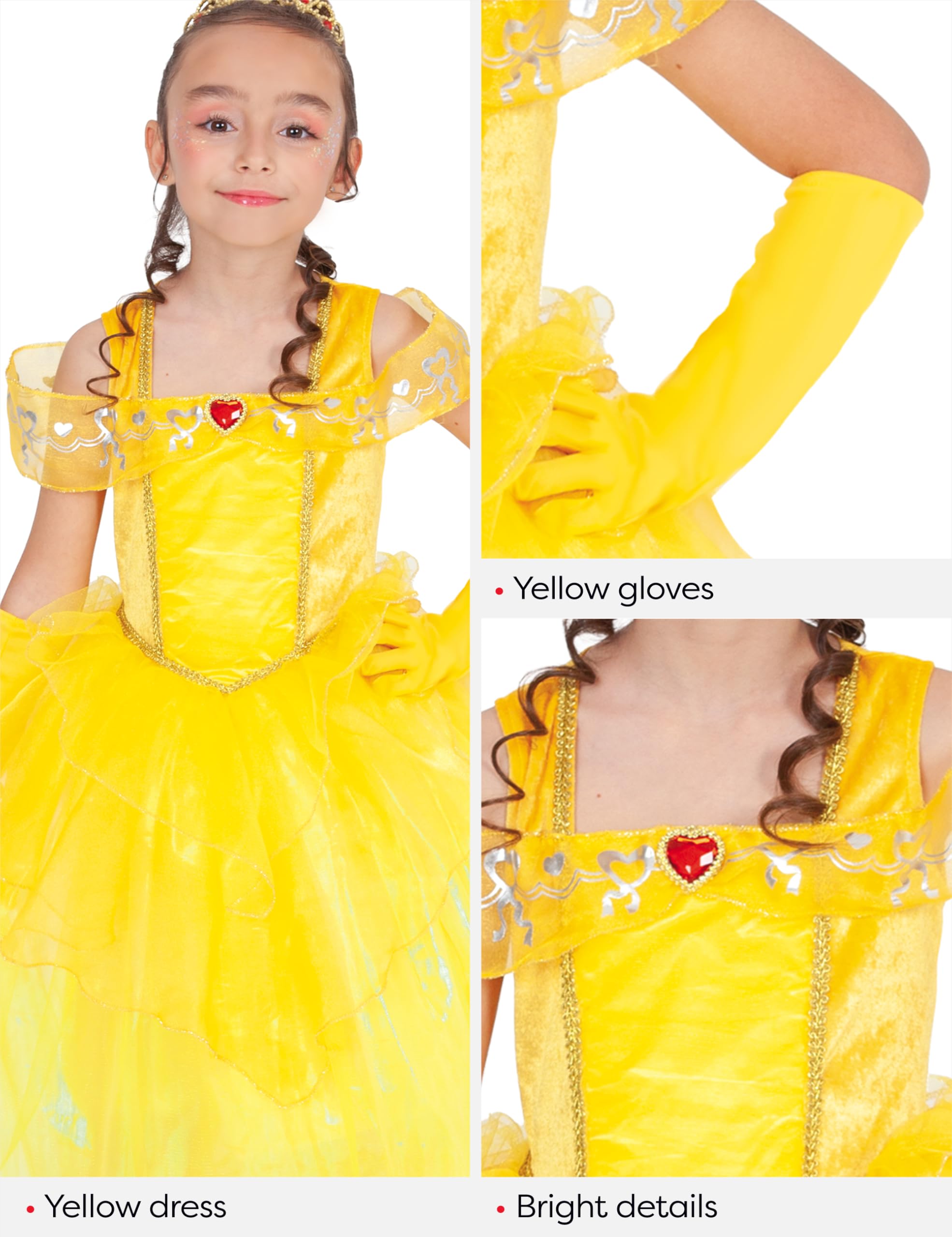 rubie-s-deluxe-prinzessinnenkost-m-gelb-3-4-jahre-kleid image 4