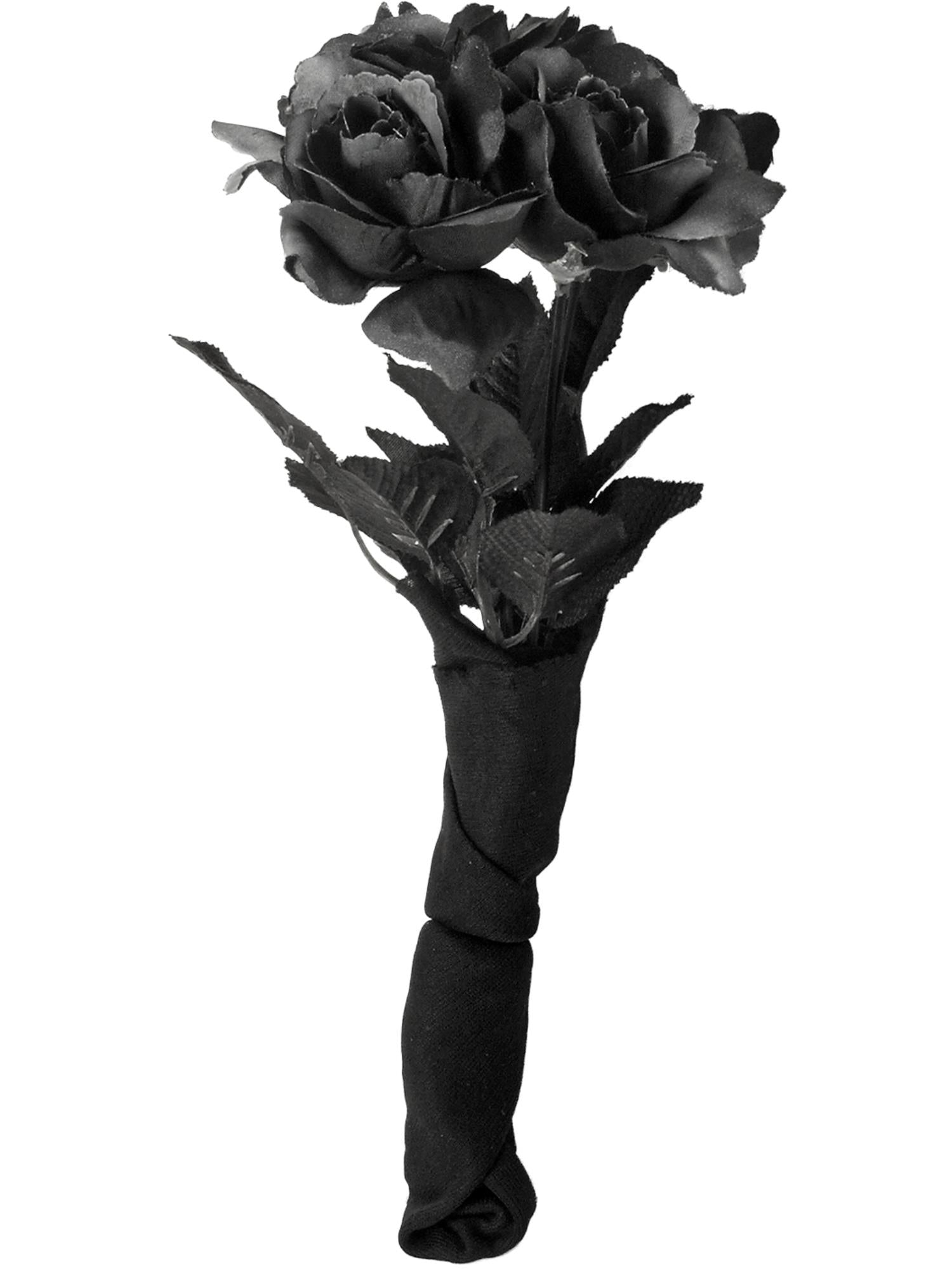 smiffys-fever-corpse-bride-brautstrau-schwarz-rosen image 2