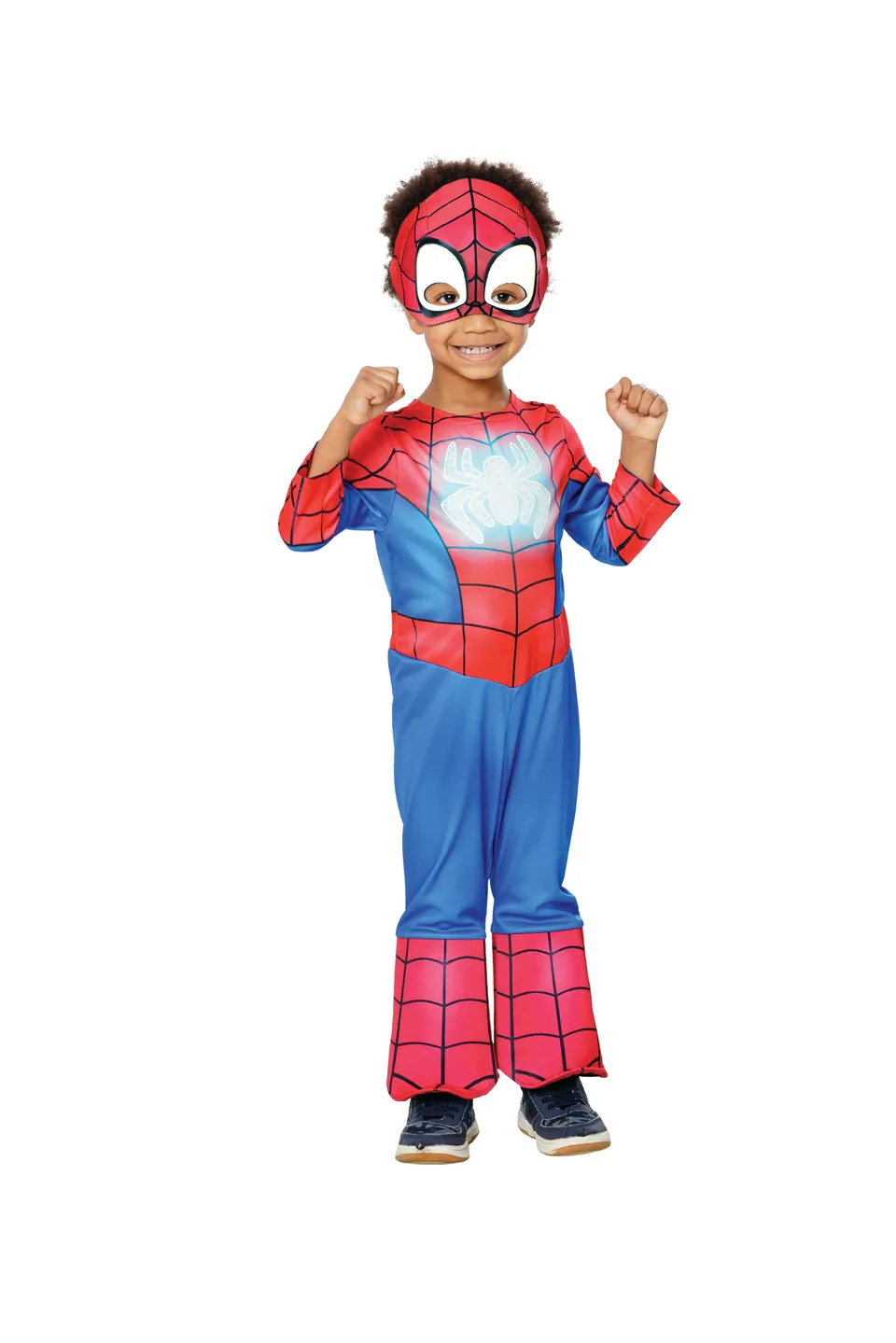 rubies-spidey-glow-in-the-dark-kost-m-rot-blau-maske image 1